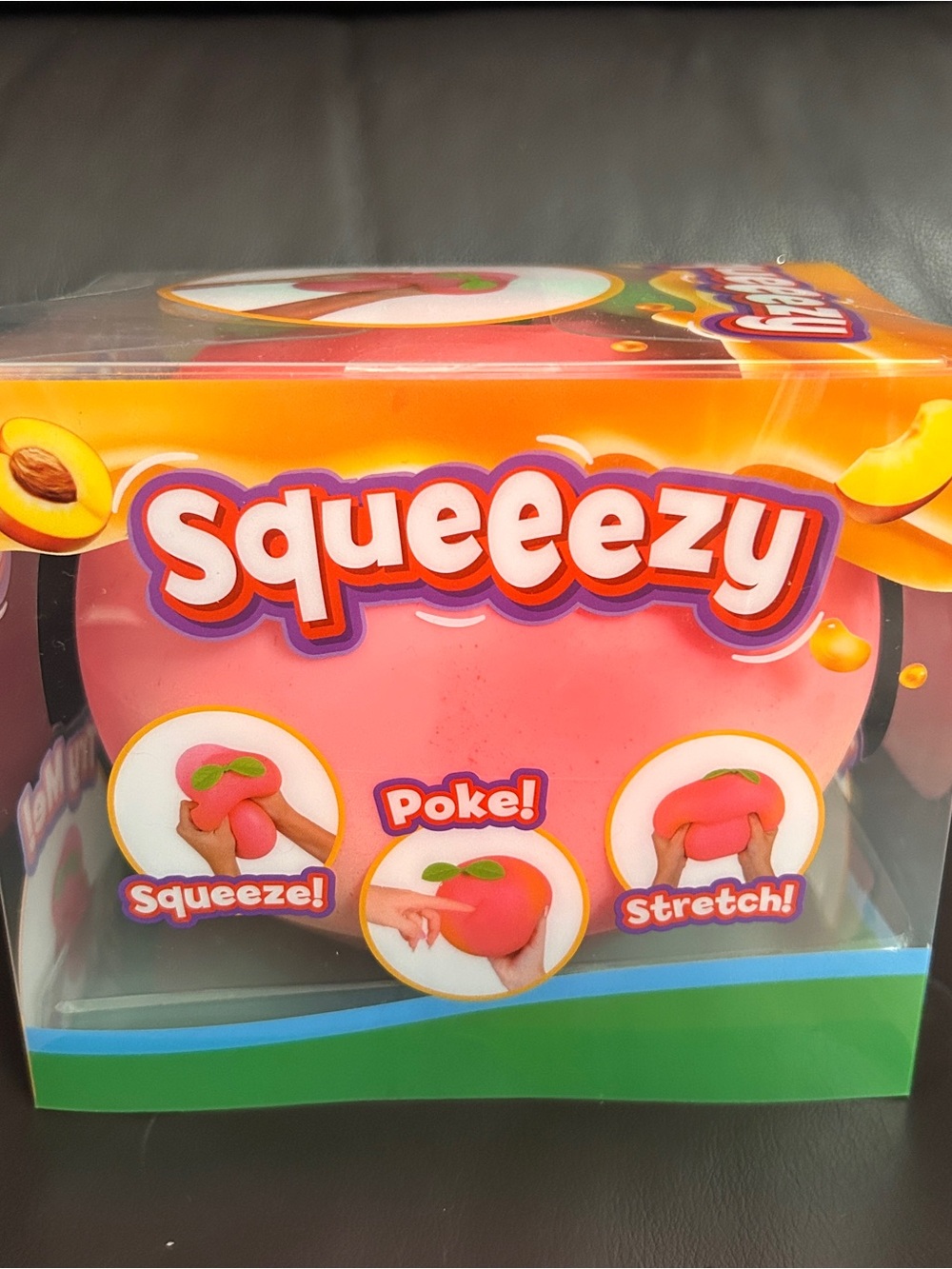 Squeeezy Peach Squishy Figdet Toy NWT